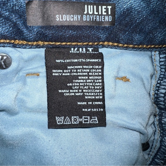 Kut from the‎ Kloth Juliet Slouchy Boyfriend Jean butterfly size 4 - Picture 3 of 13
